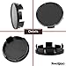 4pcs 63mm(2.48in)/59mm(2.32in) Wheel Hub Center Caps Black Base for #52110398AA 96452314 Camaro 2010-2016