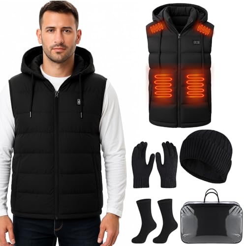 Chaleco térmico para deportes al aire libre kit de ropa exterior con guantes y calcetines XL