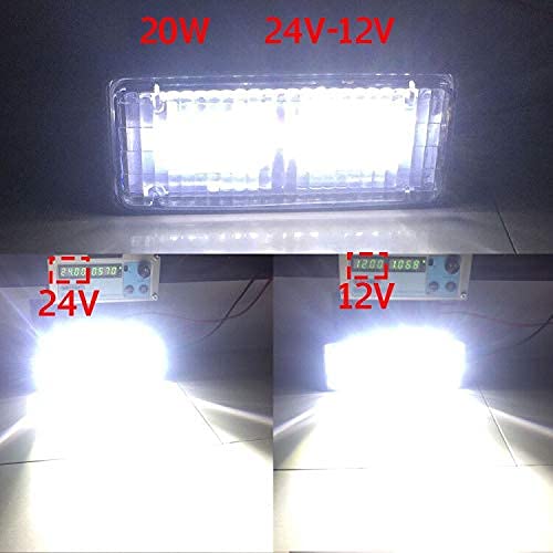 Foco delantero LED tractor rectangular 12V 24V luces tractor agrícola antiniebla 5