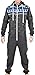 SkylineWears Men's Fashion Onesie Hooded Jumpsuit One Piece non Footed Pajamas Hevan Charcoal L