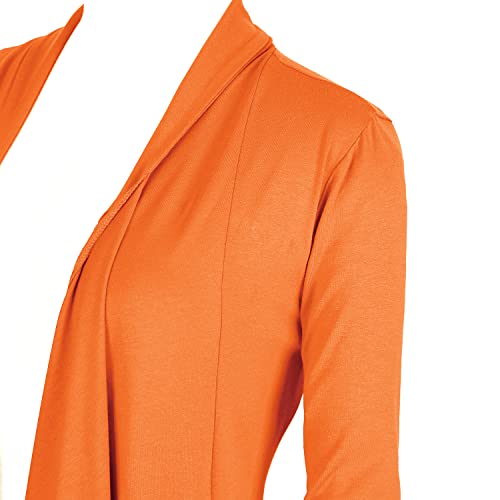Image of Urban CoCo Women's Drape Front Open Cardigan Long Sleeve Irregular Hem