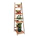 Produktbild Relaxdays Blumentreppe aus Holz, Blumenständer für innen, 4-stufig, Leiterregal, Klappbar, HBT: ca. 161 x 41 x 50 cm, braun