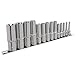 Sealey AK6114 14 Piece 1/4, 3/8 and 1/2-inch Sq Drive Deep TRX-Star Socket Set - E4-E24, Silver