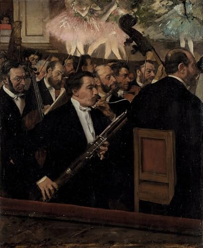 Pintura Edgar Degas l'Orchestra all'Opera, lienzo elegante para decorar el salón