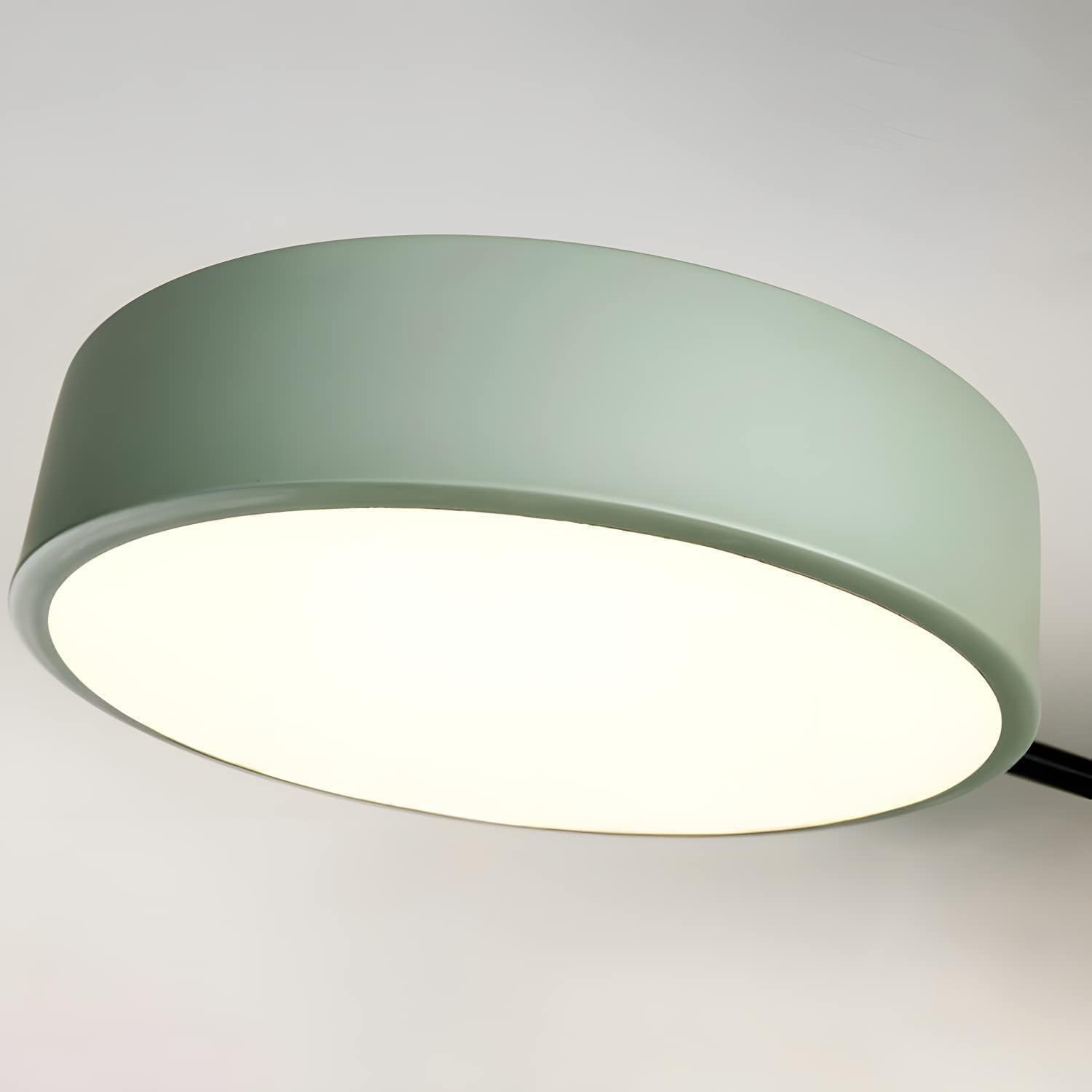 ZHNPJE Plafonnier LED Moderne en Bois Spoutnik Semi-encastré avec molécule Nordique Blanche Proche du Plafond pour Salon, Chambre à Coucher, Salle à Manger, Bureau, Cuisine, Vert Gris