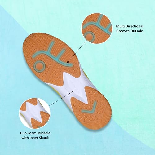 Image of NIVIA HY-Court 2.1 Badminton Shoes for Men | Ultimate Footwear for Court Mastery | Padel Shoes | Pickleball Shoes | Non-Marking Court Shoes | Unleash Your Full Court Potential | (Navy Blue /Red /Yellow /Black)