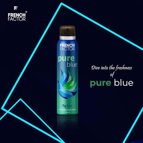 Image of French Factor Pure Blue & Wonder Deodorant Spray for Women - Long Lasting, Real Fragrance Body Spray for Women, 150ml (Pack of 2)