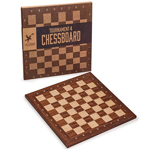 Husaria Professional Staunton Tournament Chess Board, No. 4, 16 Inches