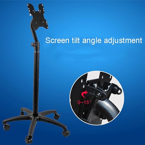 Soporte móvil para TV ajustable en altura con ruedas miniatura 4
