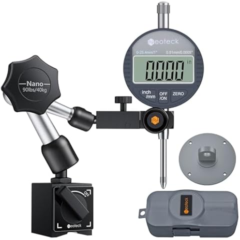 Neoteck 25.4mm Digital Indicator Set with Magnetic Base Cover