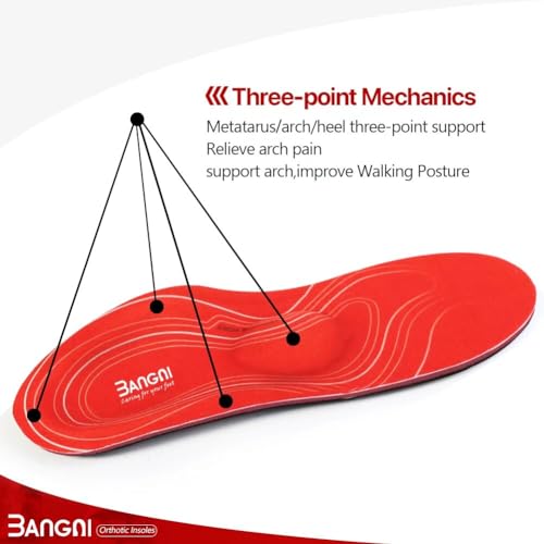 Image of 3ANGNI Arch Support Insoles, Orthotic Insoles for Flantar Fasciitis Flat Feet Low Arch Pronation Metatarsalgia, High Arch Foot Support Orthopedic Insert Men Women