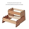 unununu 16" Wooden Two Step Stool for Adult & Kid, Wider, Deeper & Safer Bedside Steps, Anti-Slip. Riser 2-Step Spa & Hot Tub Stairs for Pool, Heavy Duty for Kitchen, Bathroom, Closet, High Bed Step #2