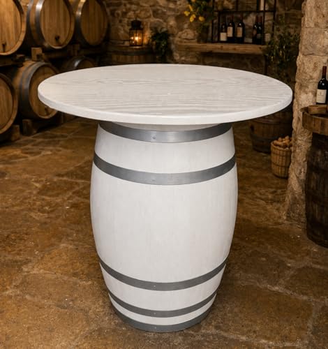 Ripiano superiore robusto: Piano con diametro di 80 cm e spessore di 2,5 cm per garantire stabilità