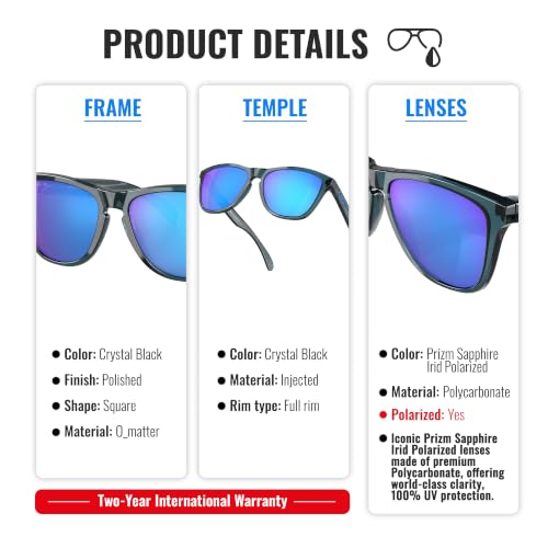 Image of Oakley FROGSKINS OO9013 Square Shape Sunglasses With Official Eyewear Kit | Men's & Women's Sunglasses