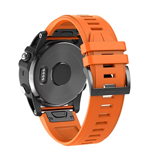 Bracelet silicone EasyFit 22mm pour Garmin Fenix 6 Pro sport orange