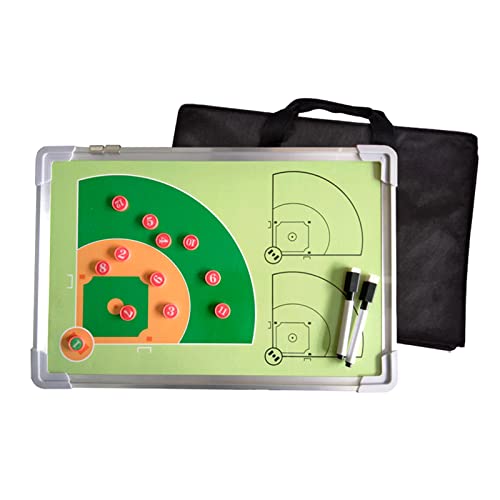 Phantomsky Dry Erase Coach Marker Board For Baseball, Portable Double-Sided Aluminum Alloy Tactical Clipboard Softball Coaching Strategy Board With Magnetic Markers, Pen, Eraser And Storage Bag #TOP18