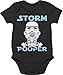 Statement Sprüche Baby - Storm Pooper Junge - 1/3 Monate - Schwarz - Storm Pooper - BZ10 - Baby Body Kurzarm für Jungen und Mädchen