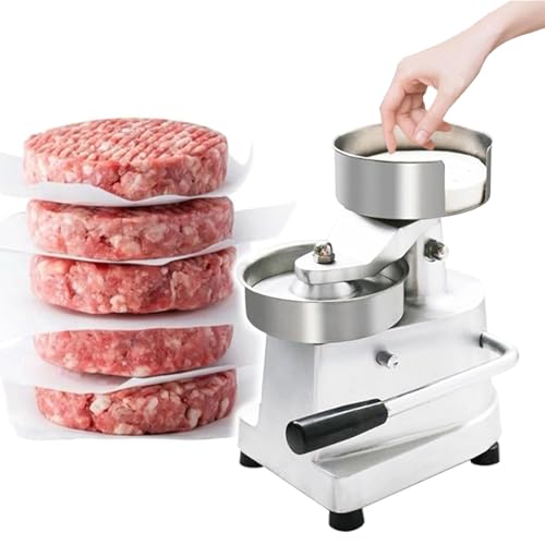 FBJAMZ Hamburger Patty Maker,Commercial Hamburger Patty Press Maker,Manual Burger Press Machine, Grill Burger Press Tool for Large Stuffed Burgers,6 Inch