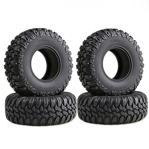 MIXVZARF RCアップグレードアクセサリー Rraith用アクシャル用 SCX10 II III 90046 Capra for Traxxas TRX4 D90用 MST 1/10用 4PCS 105mm 1.9インチ ゴム製タイヤホイールタイヤ