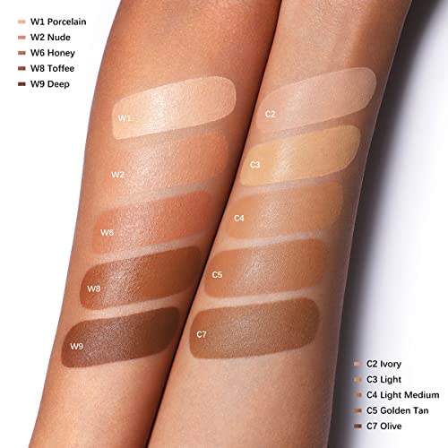 Oulac Concealer Makeup Nude Under Eye Concealer Multi-Use Concealer For Redness, Acne And Corrector, Natural Matte Finish Quick Dry For All Skin Types, Vegan＆Cruelty Free, Ivory C2 #TOP6