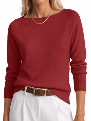 Image of ANRABESS Women Long Sleeve Rolled Neck Fall Lightweight Sweaters Top