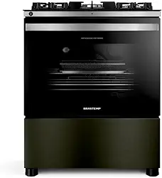 Fogão Brastemp 5 Bocas com Mesa de Vidro Eclipse Collection, Função Air Fryer e Turbo Chama - BFS5LAP 220V