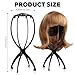 ElegGlo 3PCS Wig Stand, Portable Wig Holder,Suitable for Various Types of Wigs, Travel Foldable Wig Holder for Styling Collapsible Portable Wig Stand