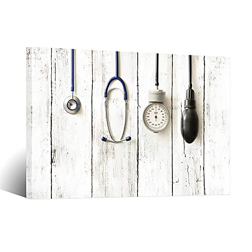 HOMEOART Medical Wall Art Clinic Decor Picture Health Care Concept Apparatus and Instruments Doctor Nurse Gift 24x36inch