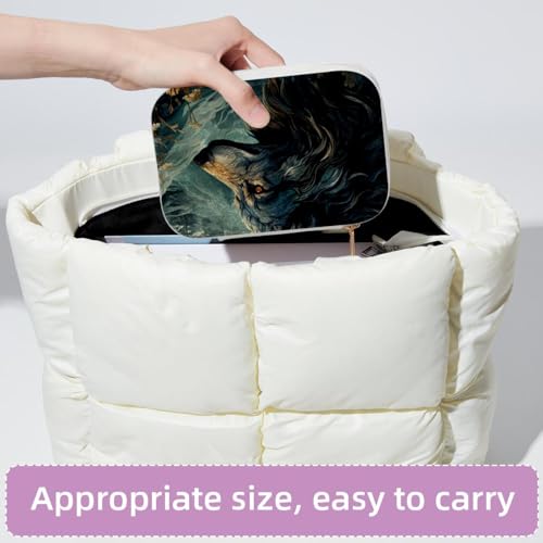 Rangement bijoux loup double couche filles pour bagues et colliers
