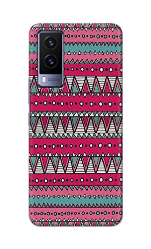 Image of Printed Hard Back Cover Case for Vivo V21e 5G Back Cover (Geometric Vintage Pattern) -1803