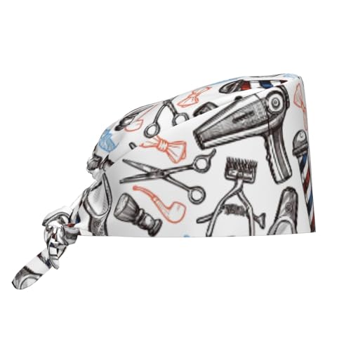 Image of Surgical Caps Men Women, Scrub Cap with Sweatband Adjustable