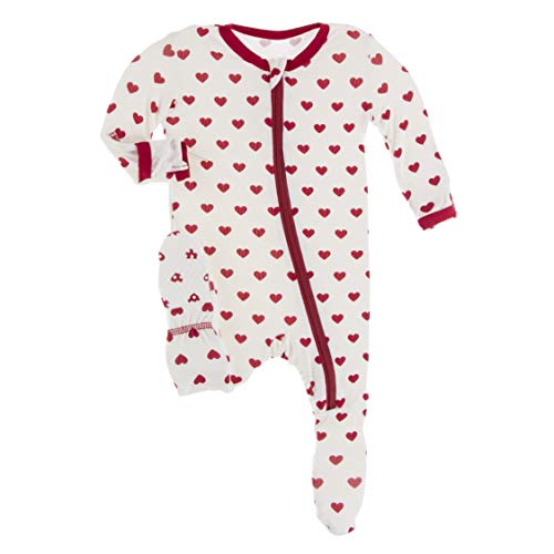 Image of KicKee Baby & Toddler Zip Footie – Ultra-Soft Bamboo Viscose Pajamas with Flip Paws and Grippy Feet