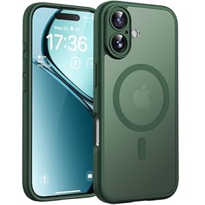 TOCOL Magnetic for iPhone 17 Case 6.3-Inch, Compatible with MagSafe, Full Camera Protection, Built-in Magnetic Ring, Drop Protection Shockproof Slim Translucent Matte Phone Cover (Alpine Green)