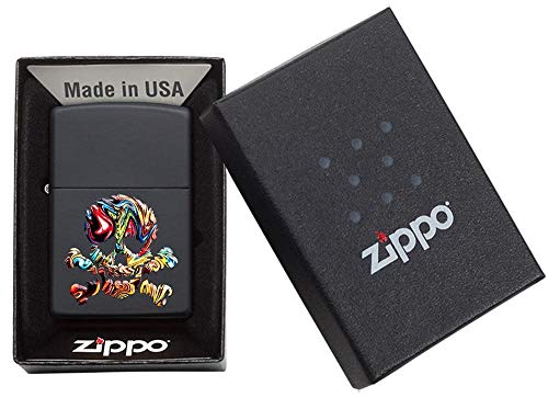 Encendedor Zippo con diseño de calavera multicolor texturizado miniatura 6