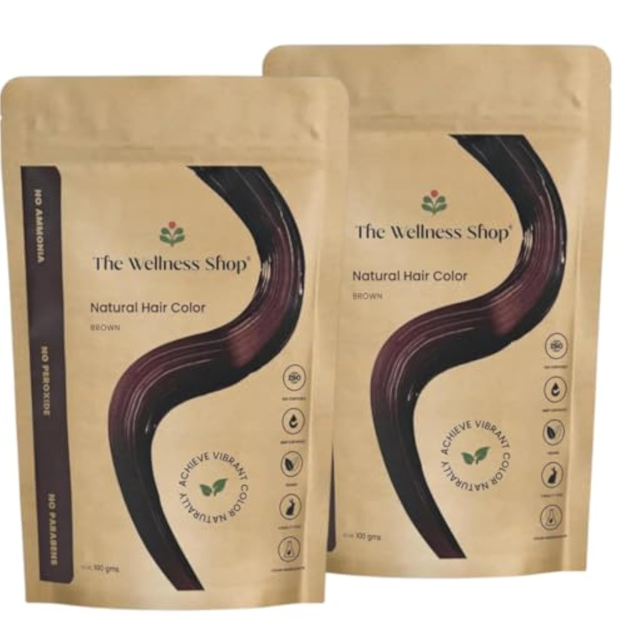Natural Brown Hair Colour Powder Combo Set