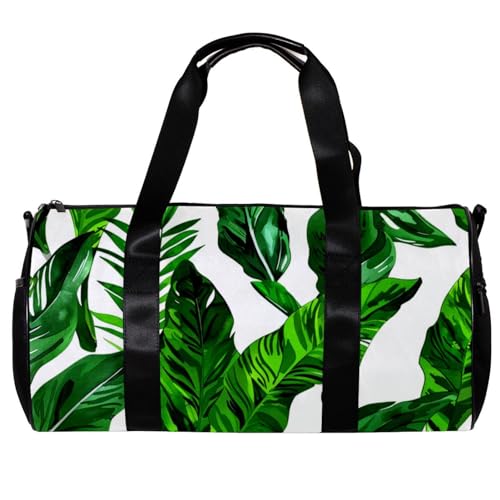 Borsone da per allenamento fitness danza foglie di palma tropicali verdi moderne Motivo 4475 45x23x23cm17.7x9x9in uomo da palestra