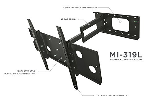 image for Mount-It! Long Arm TV Wall Mount with 26 Inch Extension, Swing Out Ful