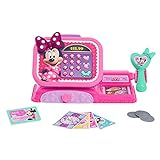 Disney Junior Minnie Mouse Bowtique Cash Register with Realistic Sounds, Pretend Play Money and Scanner, by Just Play