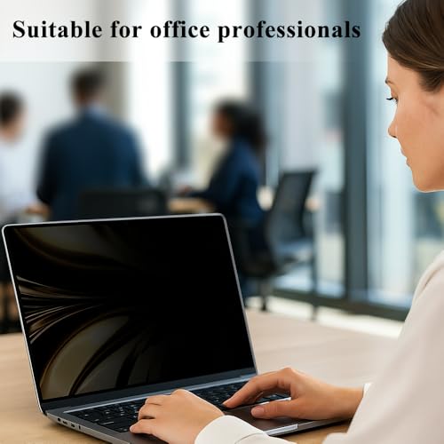 Arisase 1-Pack Privacy Screen, Removable, Anti Blue Light Glare, for MacBook Pro 14 Inch (M5 Chip) Released in 2025 (Model:A3434), Anti-Reflection & Anti-Scratch 5H Hardness Accessories - Image 2