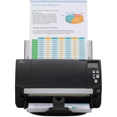 Fujitsu fi-7160 الماسح الضوئي للأوساط المزدوجة المتوافقة مع التجارة مع وحدة تغذية المستندات التلقائية (ADF)