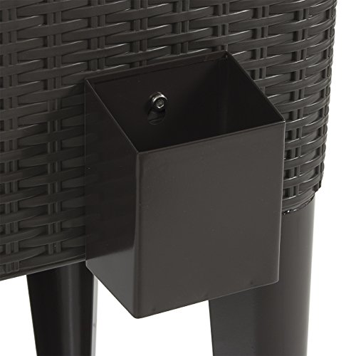 Belleze 80Qt Portable Rolling Cooler Ice Chest Cool Soda Beverage Party, Rattan #TOP5