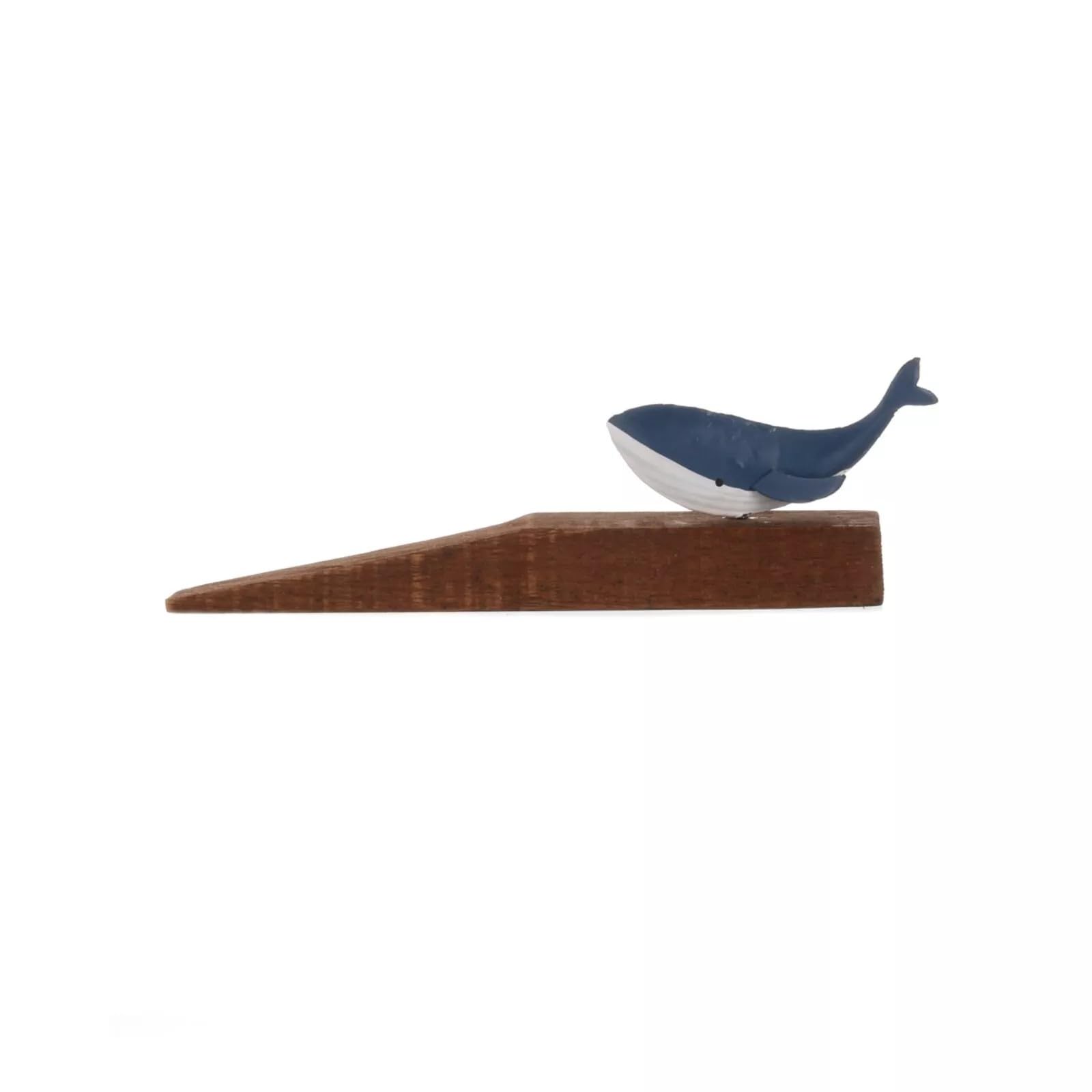 Fyne-Finds Multicoloured Metal Blue Whale Wooden Base Wedge Door Stopper Stop Novelty Decor Nautical Gift