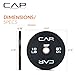 CAP Barbell Economy Olympic Bumper Plate Set with White Logo, Black, 10 lb Pair