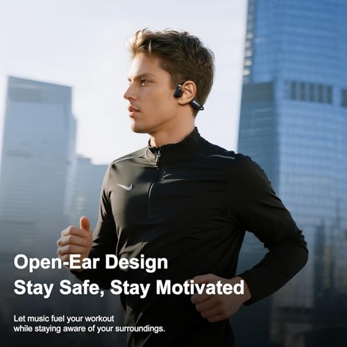 Image of Open Ear Headphones, Running Headphones Bluetooth 5.4 with Built-in Mic, 22g Lightweight Comfort, 14H Battery & IPX5 Waterproof Sports Headphones for Running, Cycling, Gym, Walking