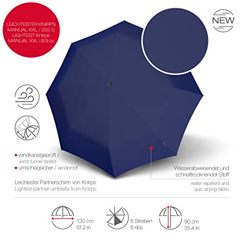 Sombrilla resistente a las tormentas Knirps U.900 Ultra Light con apertura manual 2