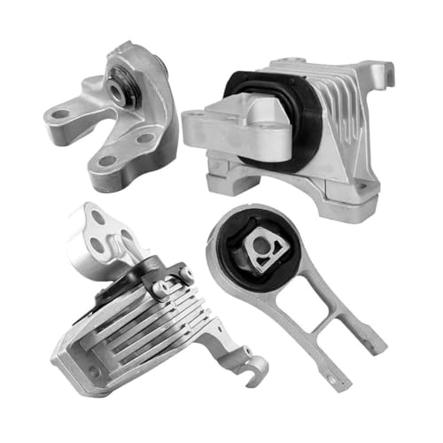 AurareTorq Engine Mount Rear Right & Left Trans 4pcs for Chrysler for 200 2015-2017,for Jeep for Cherokee 2014-2019 2.4 at Aluminum,Steel Bolton-Mounting Style