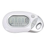 Tbest Podomètre [Marque] Compteur de Pas Tracker d'activité Compteur de Pas de Poche Clip Capteur 3D Gratuit Mémoire de 7 Jours Écran LCD avec Pile CR2032 pour Hommes Femmes Enfants