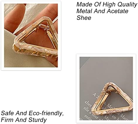 8 Pcs Hair Clips Alloy Claw Clamps Triangle Hairpins for Dance Parties Festivals Daily