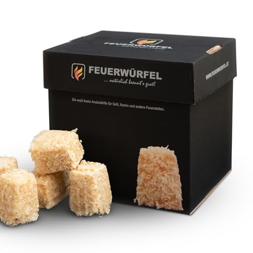 Feuerwürfel Boîte naturelle de 0,5 kg - L'allume-feu naturel pour four, barbecue et cheminée