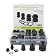 SeKi Kabelverschraubung Sortiment, 40 teilig, M12, M16, M25 und M25 schwarz inkl. Gegenmutter und Dichtungsring; IP68 wasserdicht Kunststoff Cable Gland